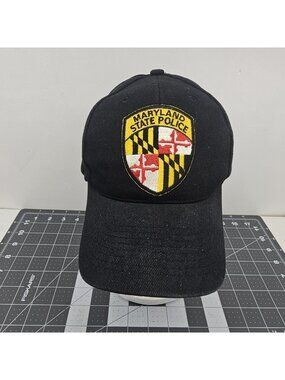 Maryland State Police Patched Cap Black Adjustable Baseball Hat